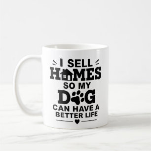 Fastighetsmäklare Geschenk för hundmamma Fastighet Kaffemugg