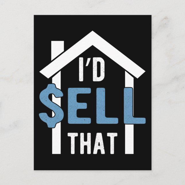 Fastighetsmäklare Humor Roligt Fastighetsmäklare Vykort (Framsida)