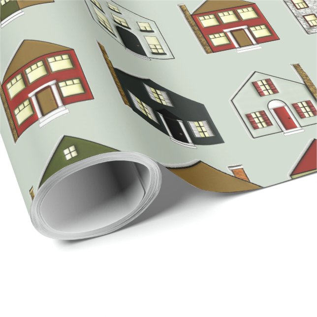 Fastighetsmäklare Hus Presentpapper (Rullad Hörn)