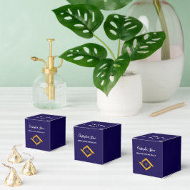 Fastighetsmäklare Navyblått Hus Logotyp Modern Mäk Presentaskar