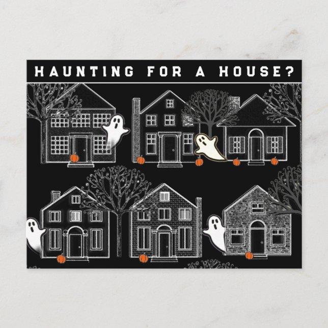 Fastighetsmäklare Oktober Halloween Postkort Vykort (Framsida)