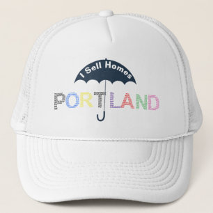 Fastighetsmäklare Portland Vita Basebollkepsar Truckerkeps