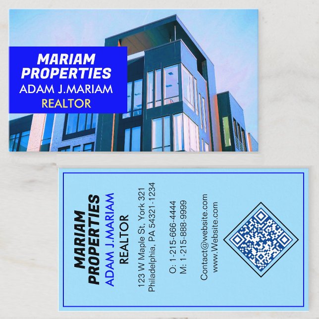 Fastighetsmäklare QR-kort för mäklare Visitkort (Real Estate Agent QR Business Card for Realtors)