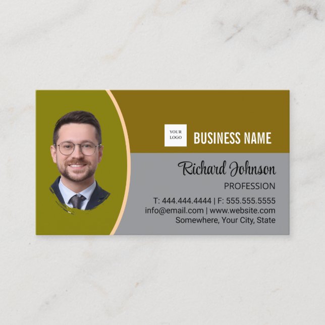 Fastighetsmäklare Realtor Professionell Foto Visitkort (Framsida)