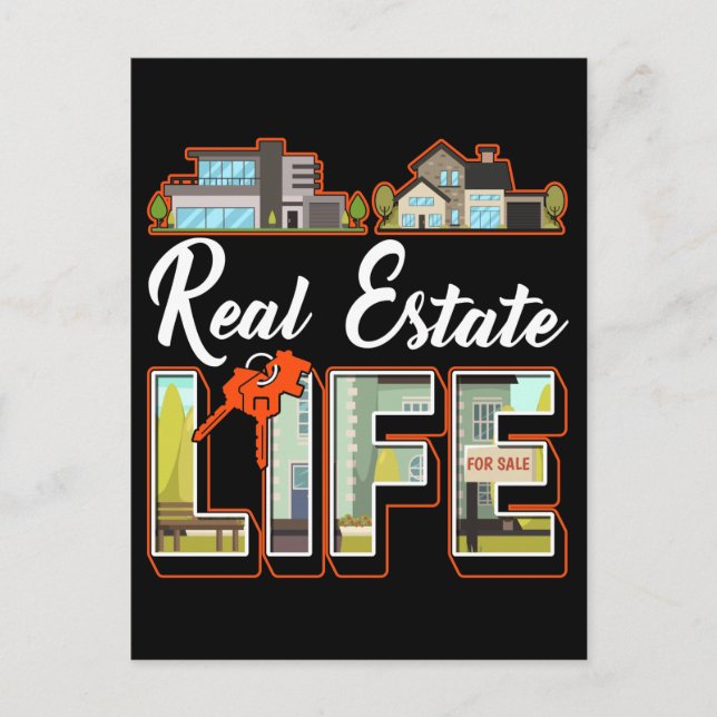 Fastighetsmäklare Rollig mäklare investerare Vykort (Framsida)