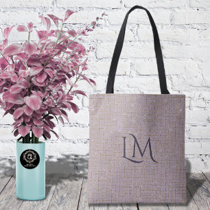 Fastighetsmäklare Taupe Monogram Minimalist Tygkasse