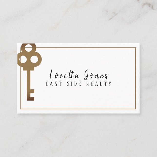 Fastighetsmäklare Yrkesmässig Fastighetsaffär Visa Visitkort (Framsida)