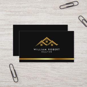 Fastighetsmäklarens Logotyp Modern Mäklarfirma Gol Visitkort