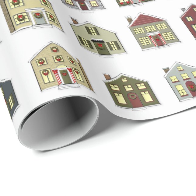 Fastighetsmäklares julpresent presentpapper (Rullad Hörn)