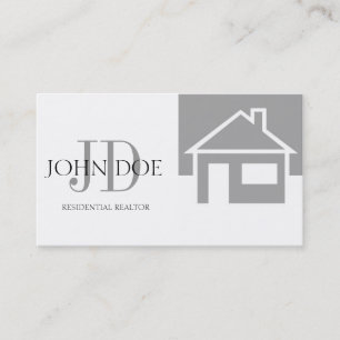 Fastighetsmäklaresilverhus/Monogram Visitkort