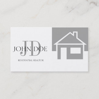 Fastighetsmäklaresilverhus/Monogram Visitkort