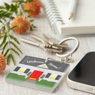 Fastighetsmäklarevälkomnandehem gulliga nya hem-