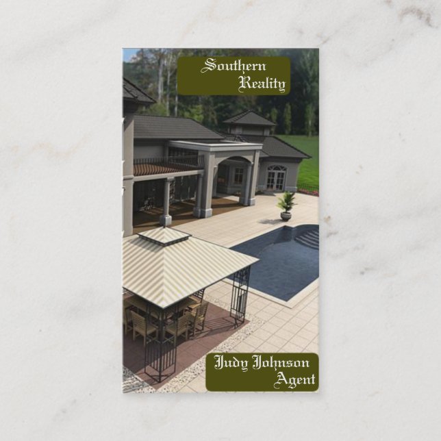 Fastighetsmäklarevisitkort Visitkort (Framsida)