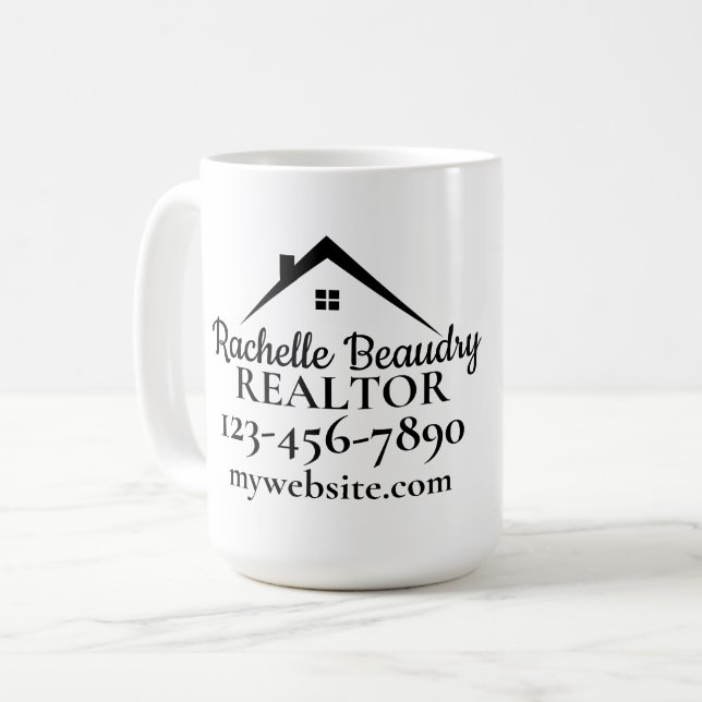 Fastighetsmarknadsföring Anpassad Realtor Kaffemugg (Framsida vänster)