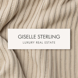 Fastighetsneutral Beige Lyx Namnbricka