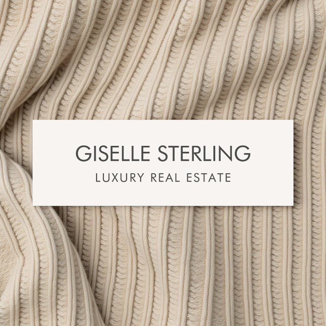 Fastighetsneutral Beige Lyx Namnbricka (Skapare uppladdad)