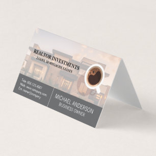Fastighetsobjekt Kopp Kaffe Visitkort