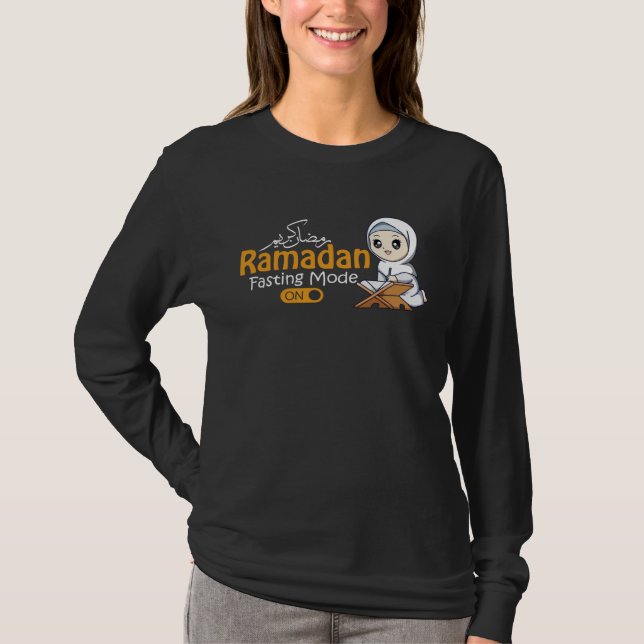 Fasting Mode Ramadan On  Cool Islamic fasting  Ide T Shirt (Framsida)