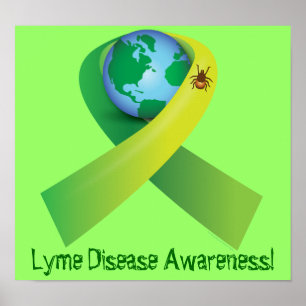 Fästing som fördelar Lyme runt om ord Poster