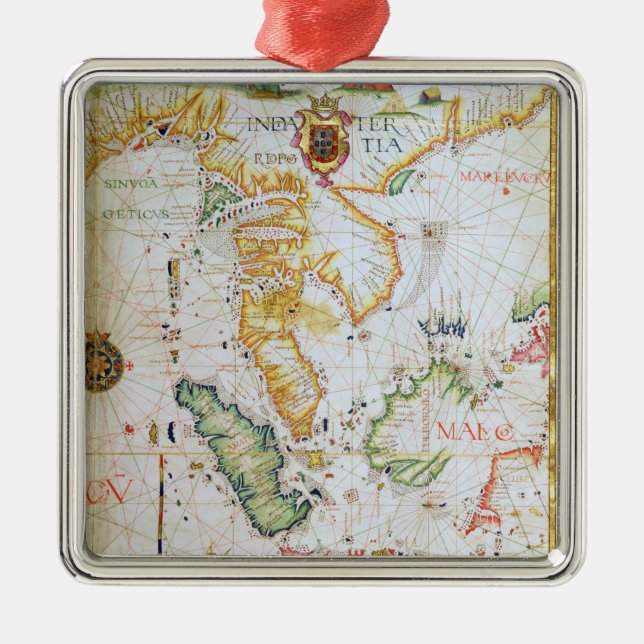 Fastlandet South East Asia, specificerar från Julgransprydnad Metall (Framsidan)