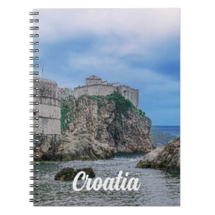 Fästmurar, klippt kusten och hav i Kroatien Anteckningsbok