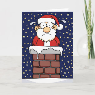 Fastnade Santa Helgkort