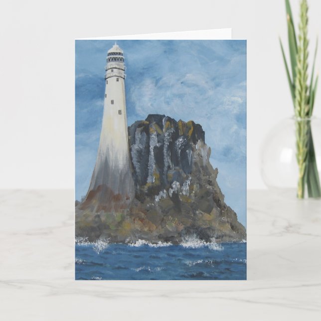 Fastnet Lighthouse, Irland Blank Greeting Card Kort (Framsida)