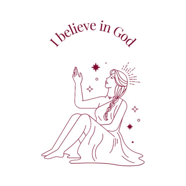 Fästning av stämpel för positiv bekräftelse (I believe in God)