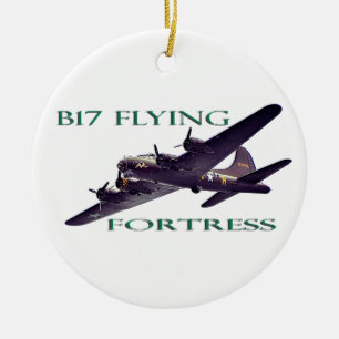 Fästning för flyg B17 Julgransprydnad Keramik