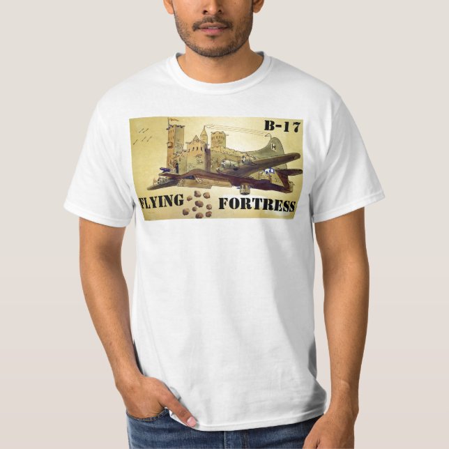 Fästning för flyg B-17 Tee Shirt (Framsida)