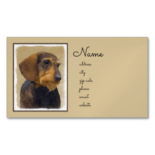 Fästning (heldragen) av originalbild av Hund Magnetiska Visitkort