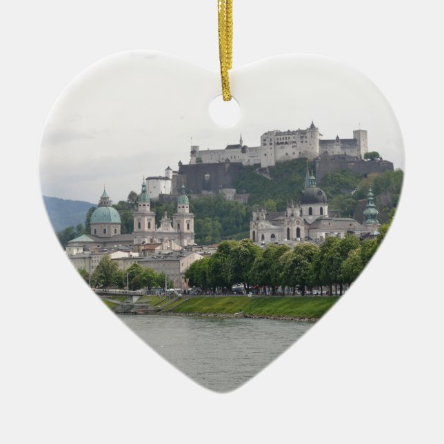 Fästning Hohensalzburg, Salzburg, Österrike Julgransprydnad Keramik (Framsidan)