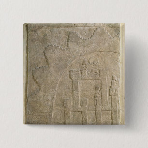 Fästning under Siege, från Nimrud, Irak Knapp