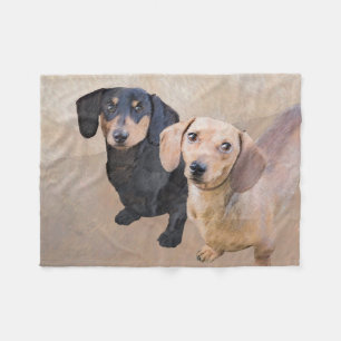 Fästning (utjämnad) - Originalteckning av Hund Fleecefilt