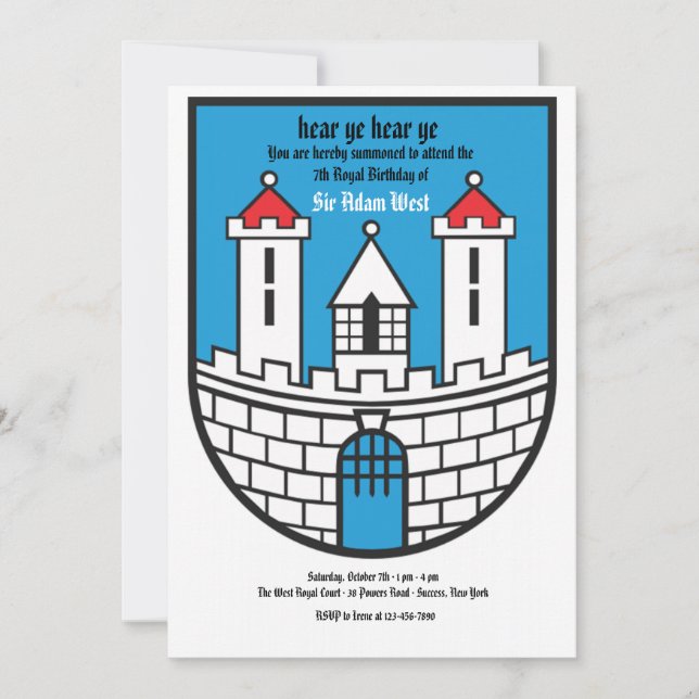 Fästningfödelsedagsfest inbjudan (Framsida)