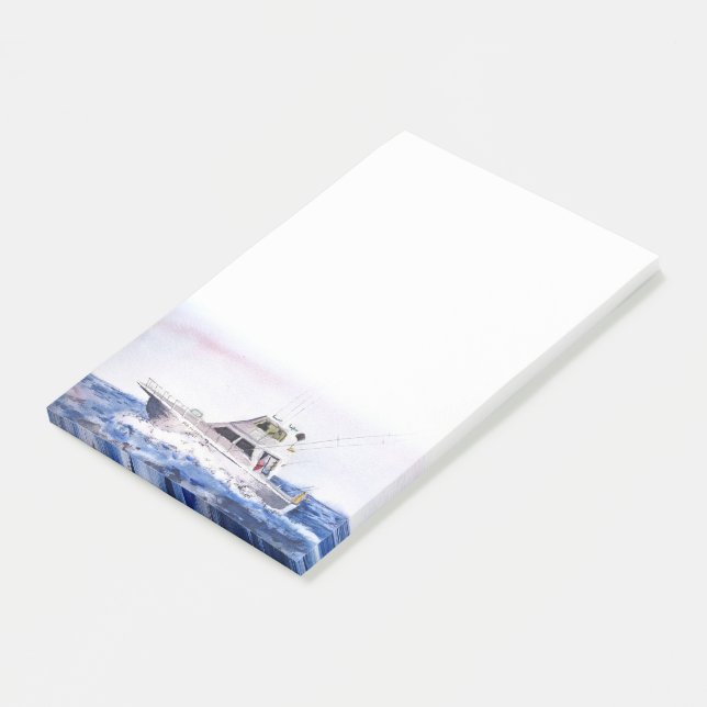 Fästnota Fiskefartyg Post-it Block (Vinklad)