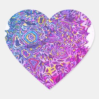 Fästparadis. Hjärtformat Klistermärke