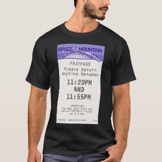 Fastpass-etikett för Space Mountain T Shirt
