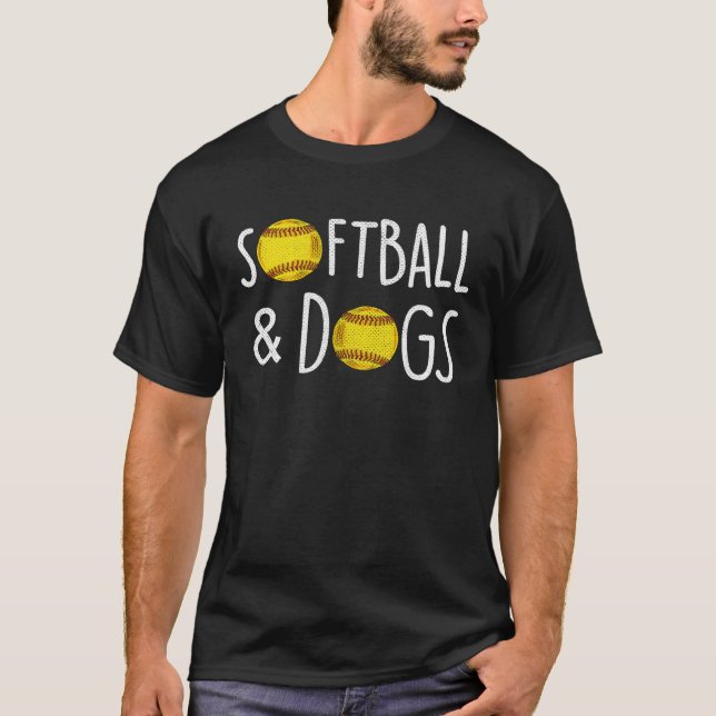 Fastpitch Dog   Softball T Shirt (Framsida)