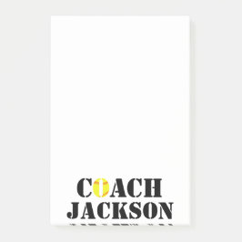 Fastpitch Softball Anpassningsbar Coach Namn Sport Post-it Block