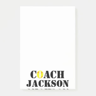 Fastpitch Softball Anpassningsbar Coach Namn Sport Post-it Block