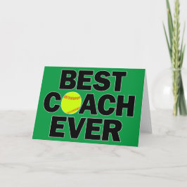 Fastpitch Softball Best Coach någonsin Anpassnings Tack Kort