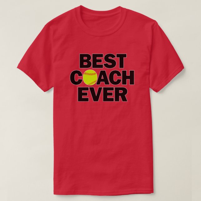 Fastpitch Softball Best Coach nånsin Manar Shirt T (Design framsida)