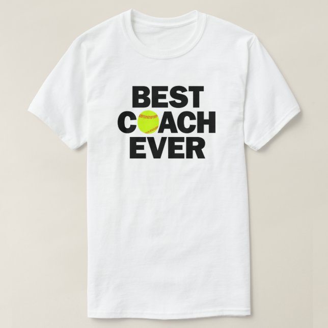 Fastpitch Softball Best Coach nånsin Manar T Shirt (Design framsida)
