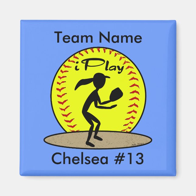 Fastpitch Softball Magnet (Framsidan)