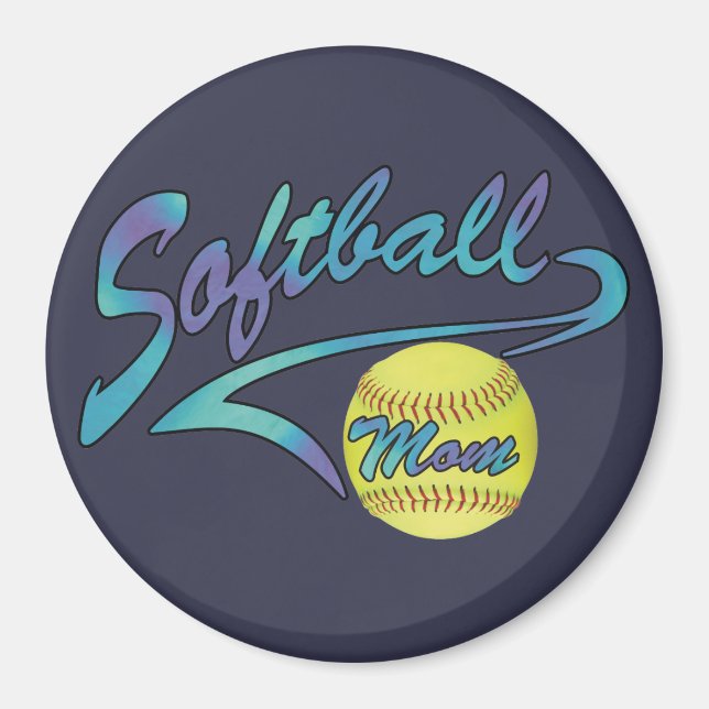 Fastpitch Softball Mamma Athletic Svan Magnet (Framsidan)