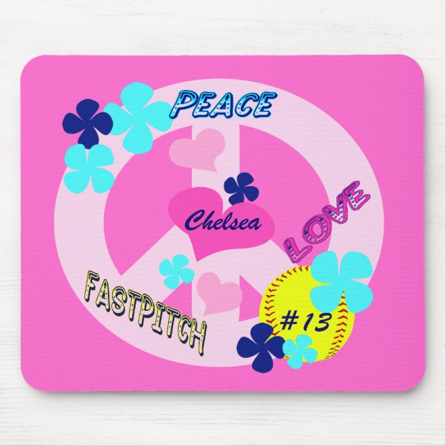 Fastpitch softball Mousepad Musmatta (Framsidan)