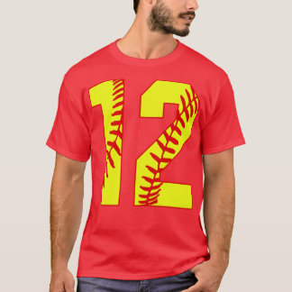 Fastpitch Softball Number 12 12 Softball Jersey U T Shirt