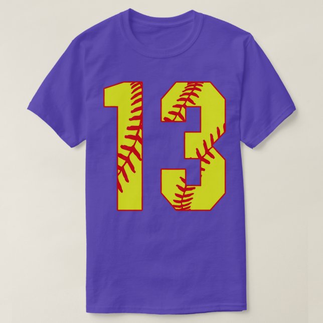 Fastpitch Softball Number 13 13 Softball Jersey U T Shirt (Design framsida)