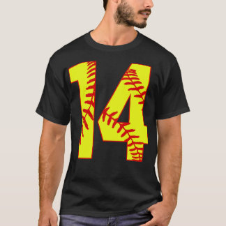 Fastpitch Softball Number 14 14 Softball Jersey U T Shirt